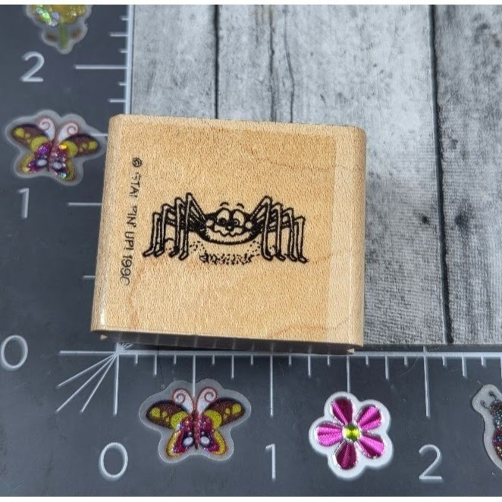 Stampin' Up! Halloween Spider Tarantula 1990 Rubber Stamp #R4